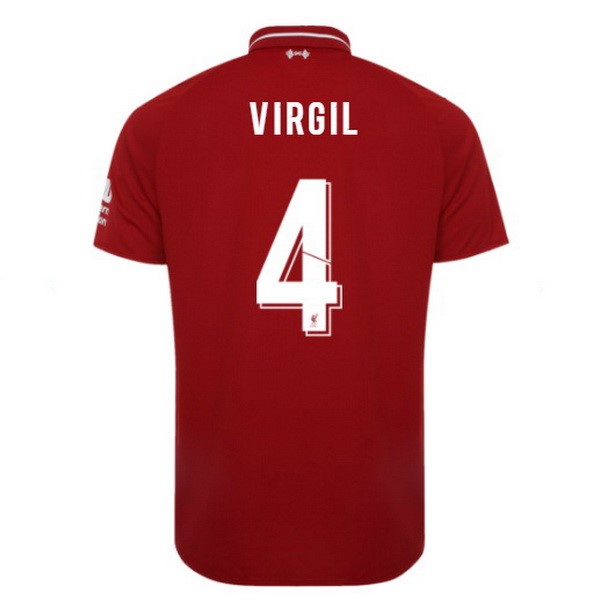 Camiseta Liverpool Primera equipación Virgil 2018-2019 Rojo